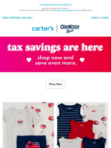 Carter's OshKosh Sale Announcement