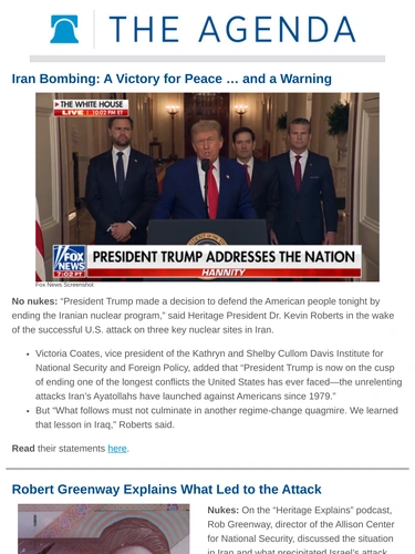 Heritage Foundation Newsletter