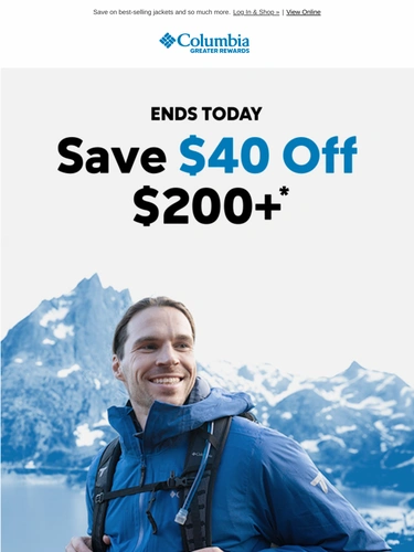 Columbia Sportswear Sale Announcement