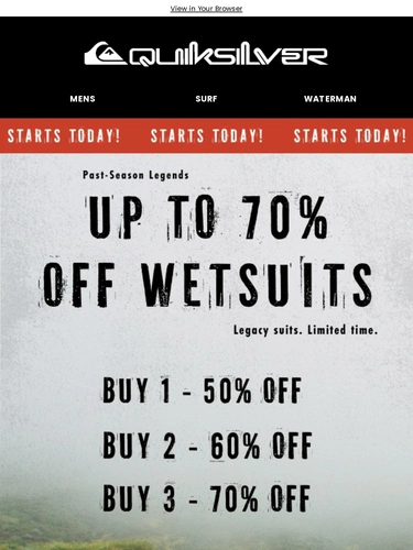 Quiksilver Sale Announcement