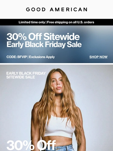 Good American Sale Announcement