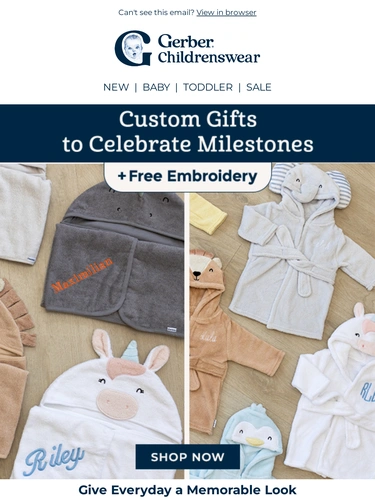 Gerber Childrenswear Newsletter