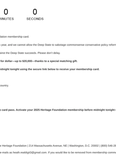 Heritage Foundation Newsletter