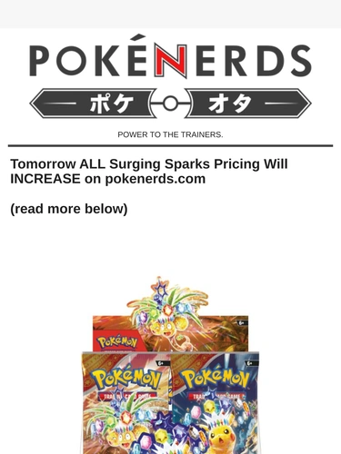 The PokeNerds Store Sale Announcement