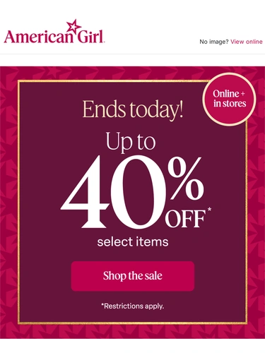 American Girl Sale Announcement