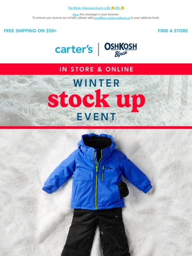 Carter's OshKosh Sale Announcement