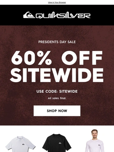 Quiksilver Sale Announcement