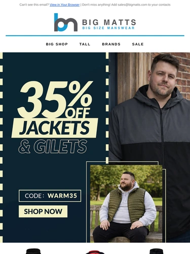 Big Matt's Menswear Newsletter