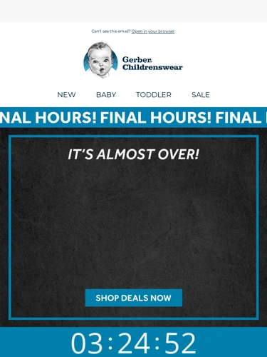 Gerber Childrenswear Sale Announcement