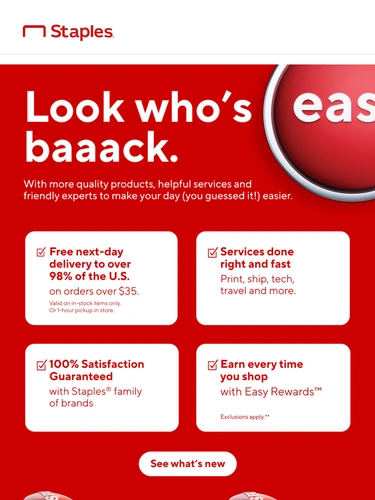 Staples Sale Announcement