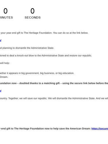 Heritage Foundation Newsletter