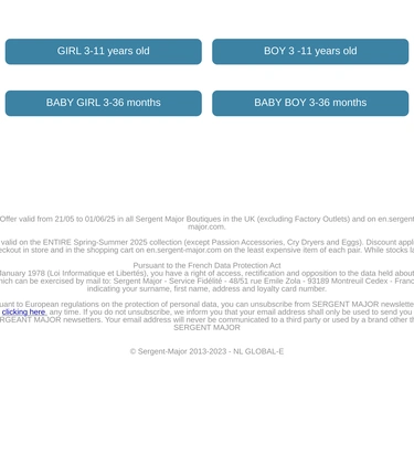 Sergent Major Sale Announcement