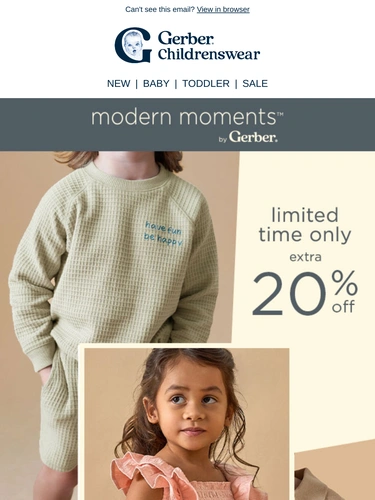 Gerber Childrenswear Sale Announcement