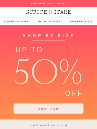 Stripe and Stare Sale Announcement