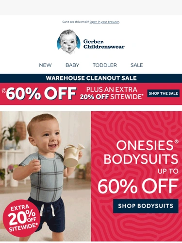 Gerber Childrenswear Sale Announcement
