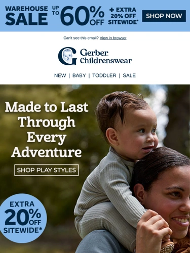 Gerber Childrenswear Sale Announcement