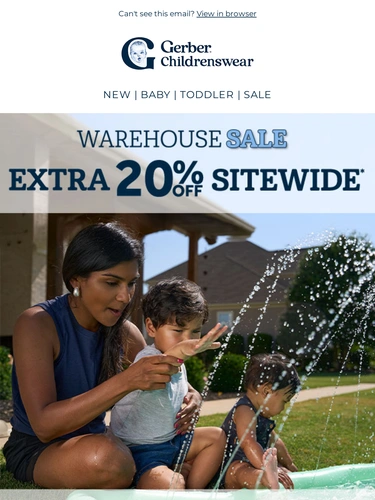 Gerber Childrenswear Sale Announcement