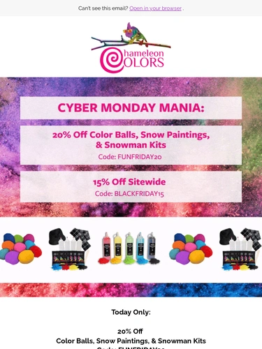 Chameleon Colors Sale Announcement
