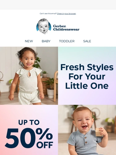 Gerber Childrenswear Sale Announcement