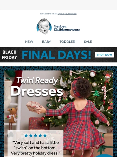 Gerber Childrenswear Sale Announcement