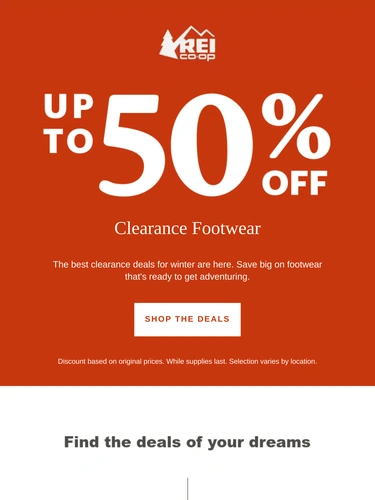 REI Sale Announcement