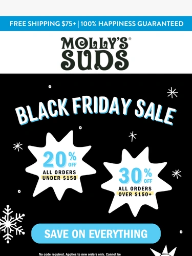Molly's Suds Sale Announcement