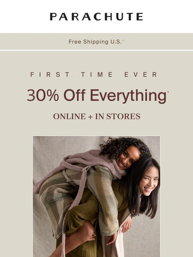 Parachute Home Sale Announcement