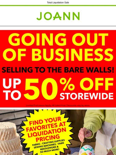 Joann Sale Announcement