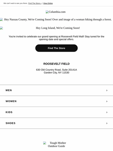 Columbia Sportswear Event Invitation