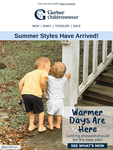 Gerber Childrenswear Sale Announcement