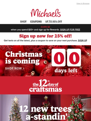 Michaels Sale Announcement