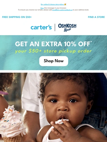 Carter's OshKosh Sale Announcement