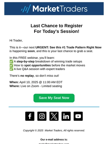 Market Traders Event Invitation
