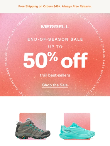 Merrell Sale Announcement