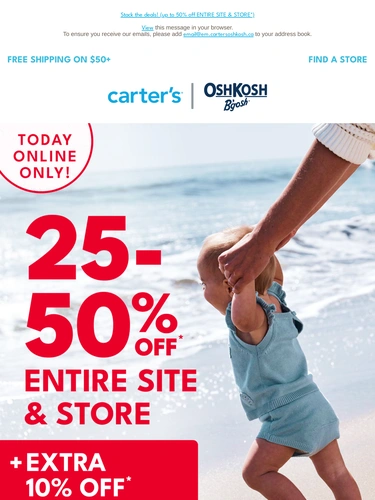 Carter's OshKosh Sale Announcement