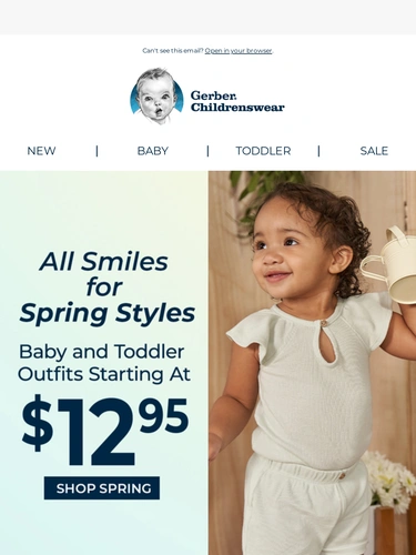 Gerber Childrenswear Sale Announcement