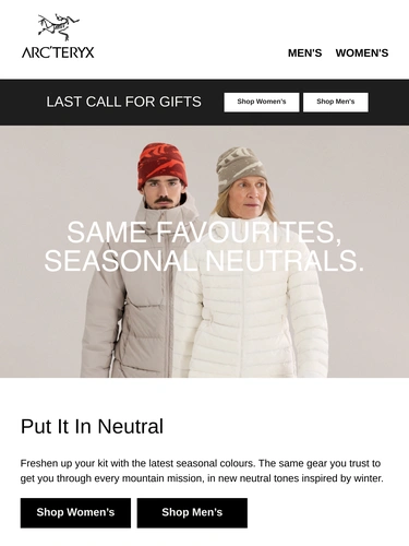 Arc'teryx Sale Announcement