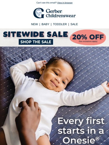 Gerber Childrenswear Sale Announcement