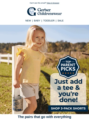 Gerber Childrenswear Sale Announcement