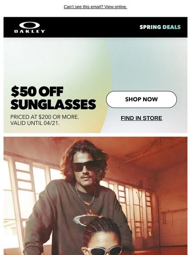 Oakley Sale Announcement