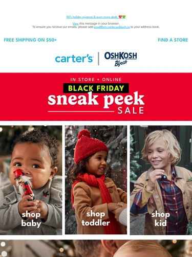 Carter's OshKosh Sale Announcement