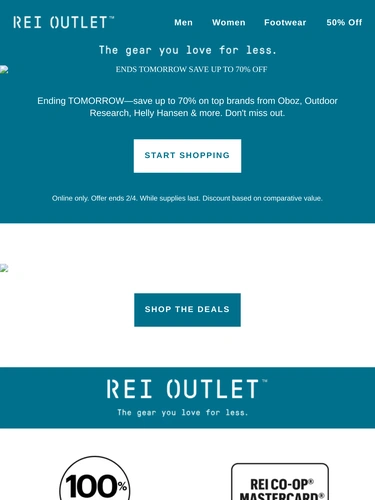 REI Sale Announcement