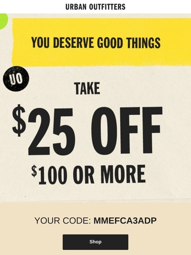Urban Outfitters Newsletter