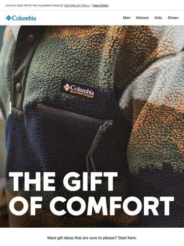 Columbia Sportswear Sale Announcement