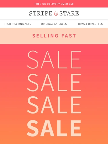 Stripe and Stare Sale Announcement