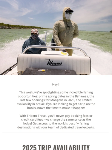 Trident Fly Fishing Newsletter