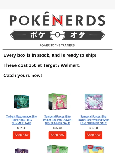 The PokeNerds Store Sale Announcement