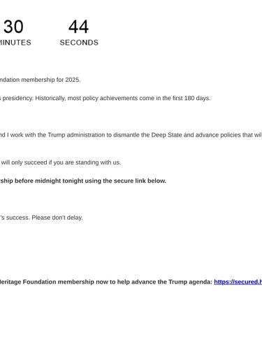 Heritage Foundation Transactional