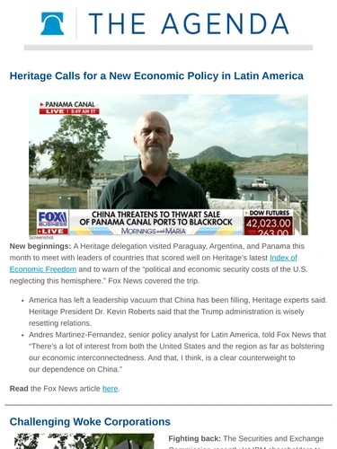 Heritage Foundation Newsletter