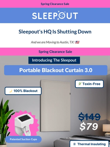 Sleepout Sale Announcement